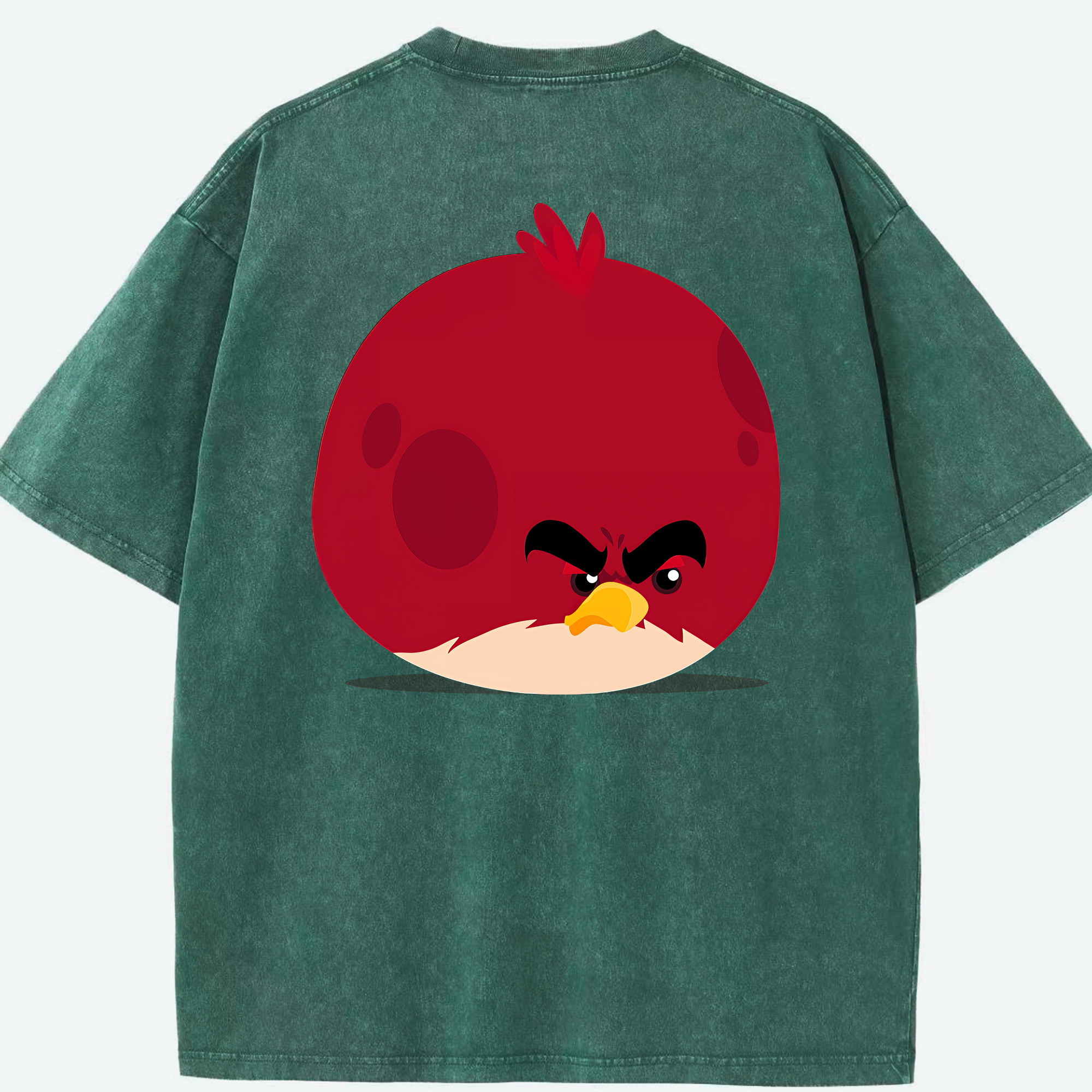 （画像用） Angry Birds アングリーバード 綿100% ヴィンテージ風 半袖Tシャツ（背面プリント）